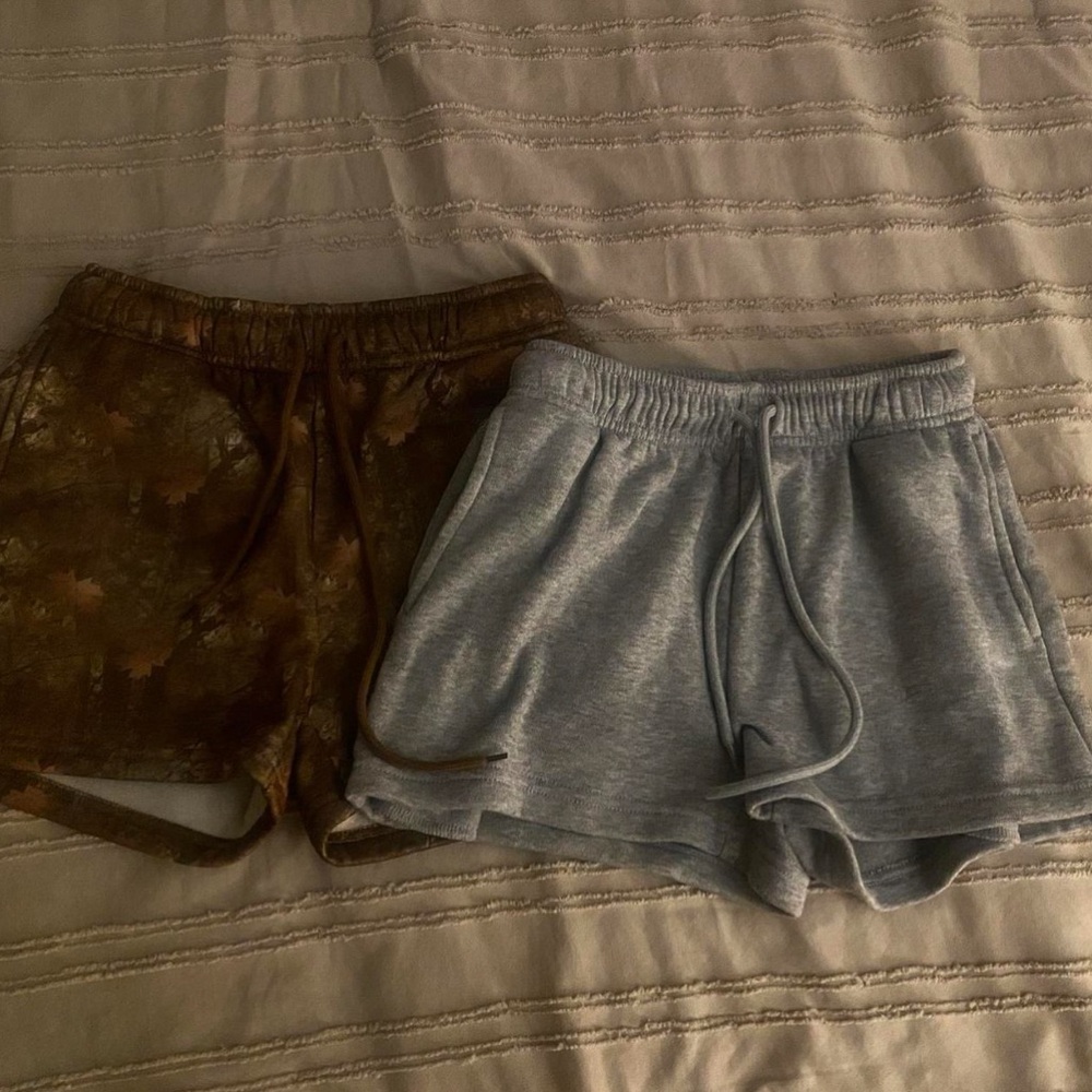 brown camo & gray 2-piece co-ord set